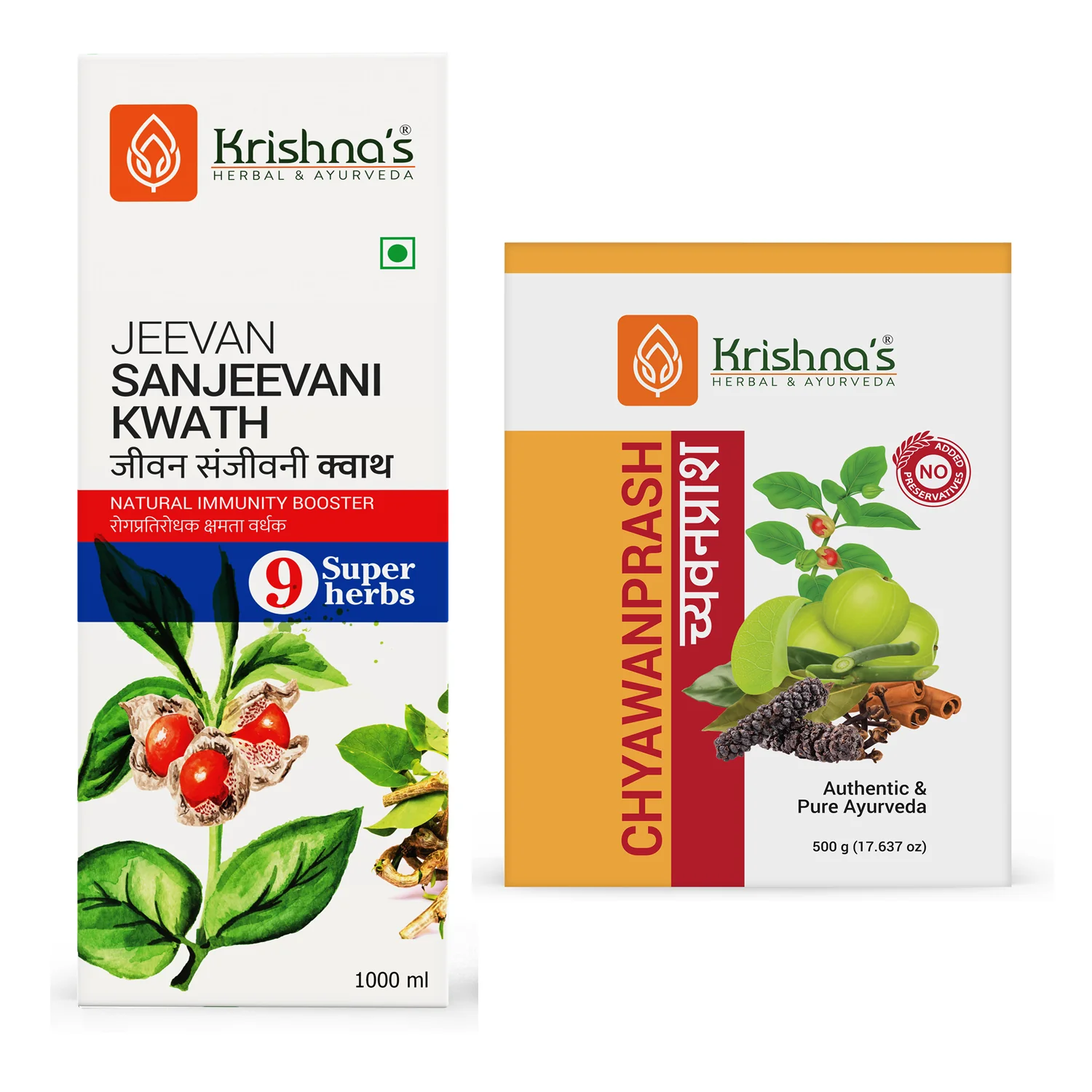 Jeevan Sanjeevani Kwath 1000 ml | Chyawanprash Preservative Free -500 g